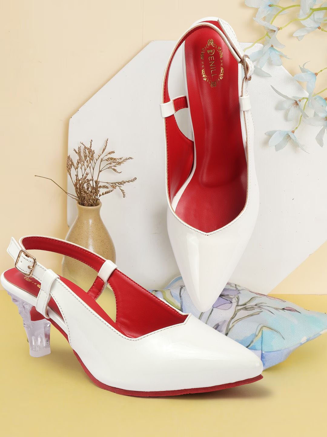 

Denill Kitten Sandals, White