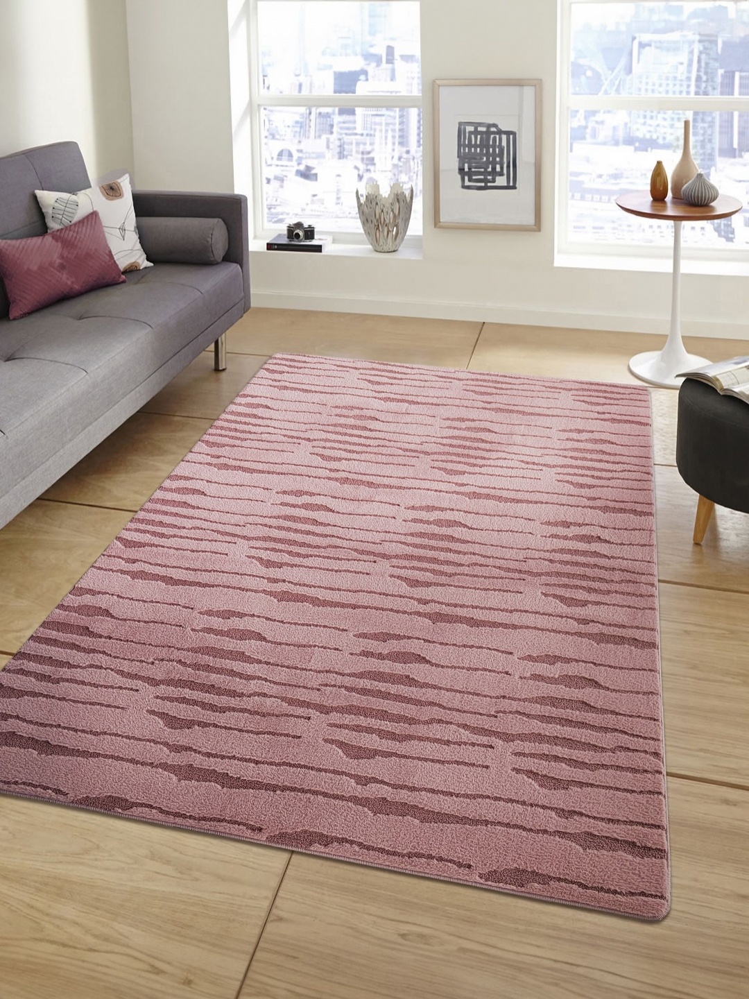 

OBSESSIONS Purple Abstract Anti-Skid Carpet