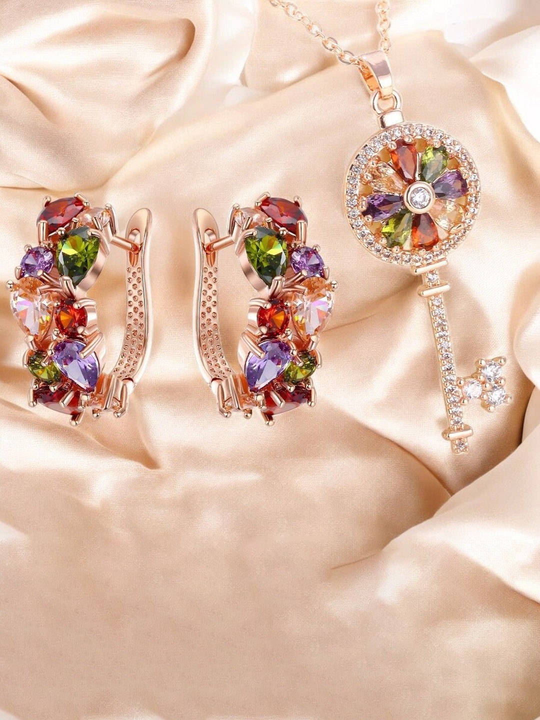 

DressBerry Gold-Plated Cubic Zirconia Stones Studded Jewellery Set
