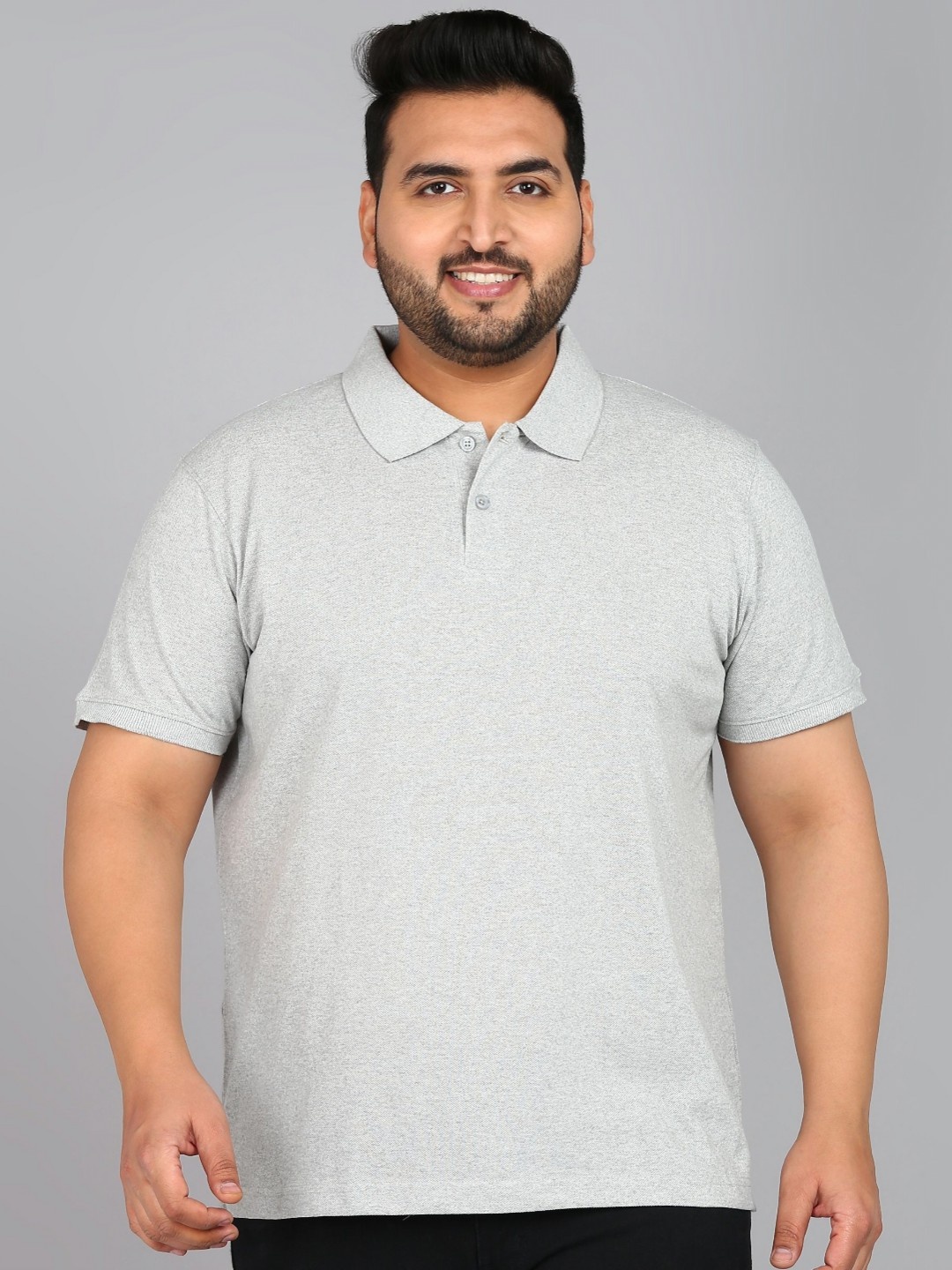 

XFOX Men Polo Collar T-shirt, Grey