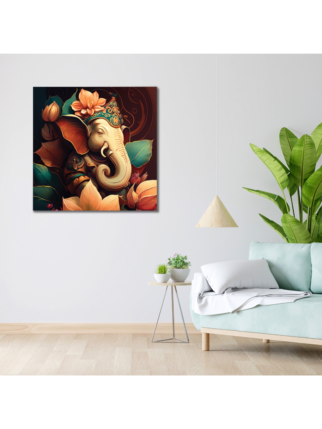 

CVANU Brown & Green Canvas Painting Wall Art