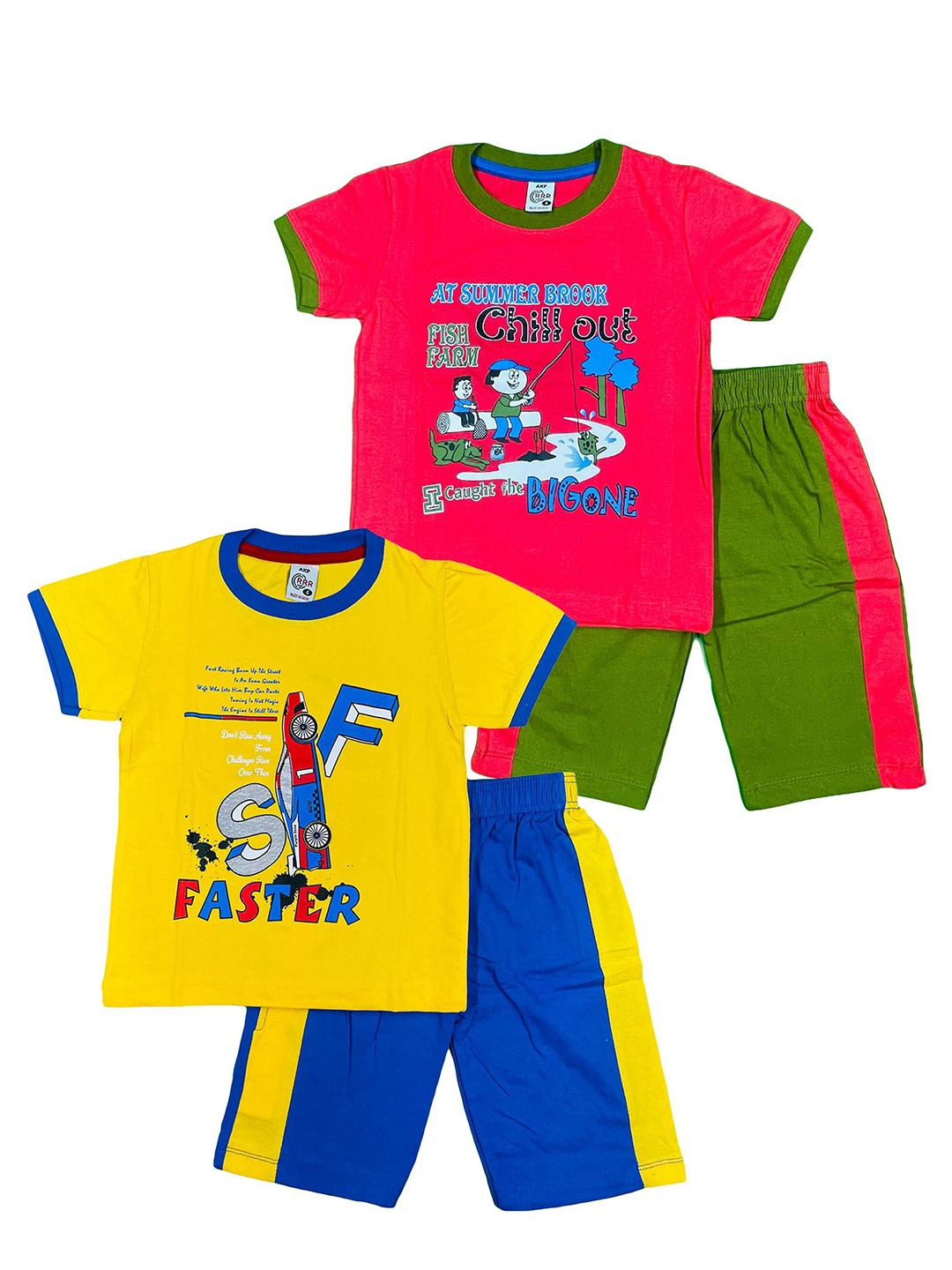 

Peerless Wear Boys Printed T-shirt with Shorts, Red