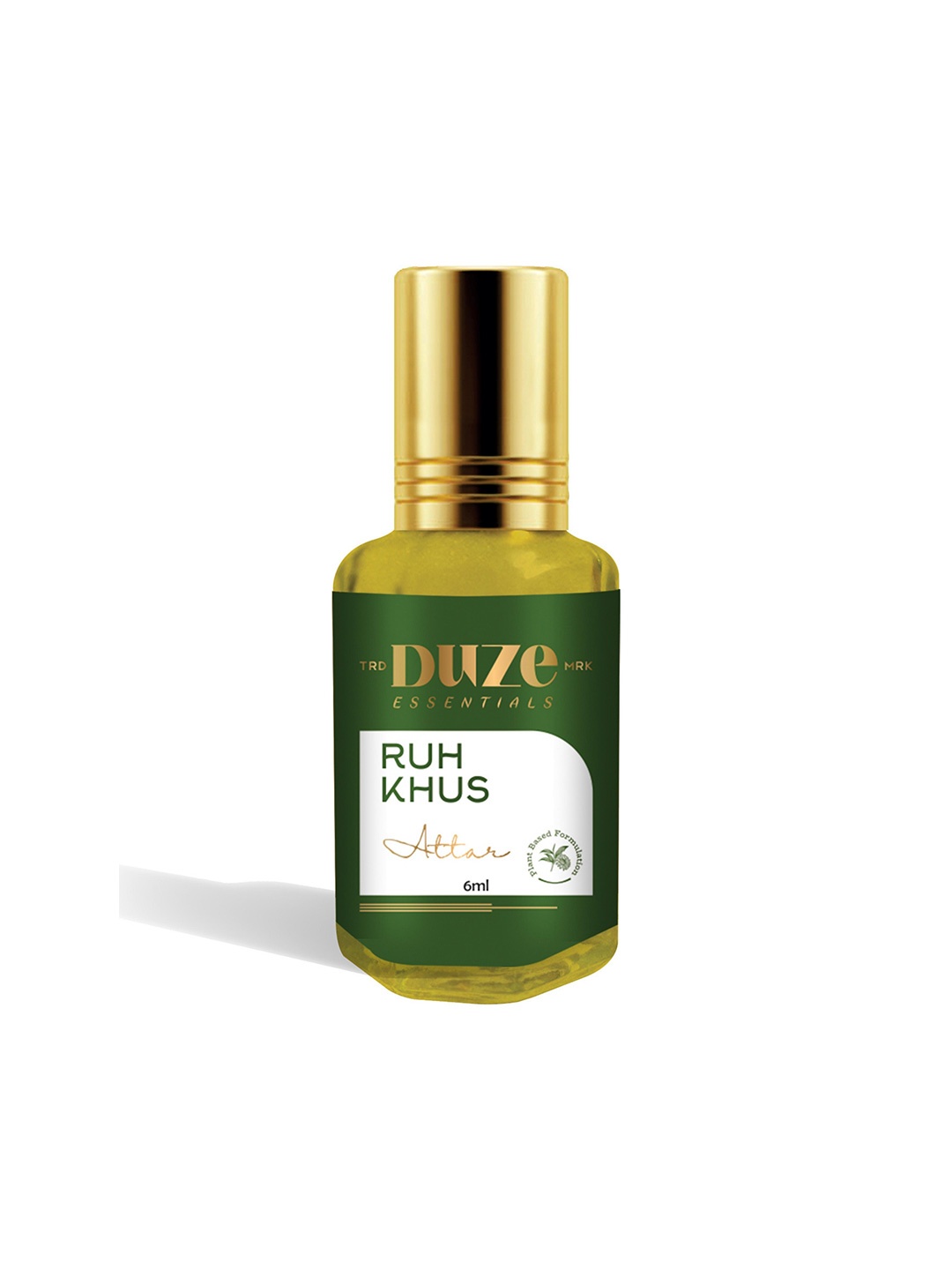 

Duze Essentials Ruh Khus Pure Vetiver Essence Long Lasting Attar - 6 ml, Green