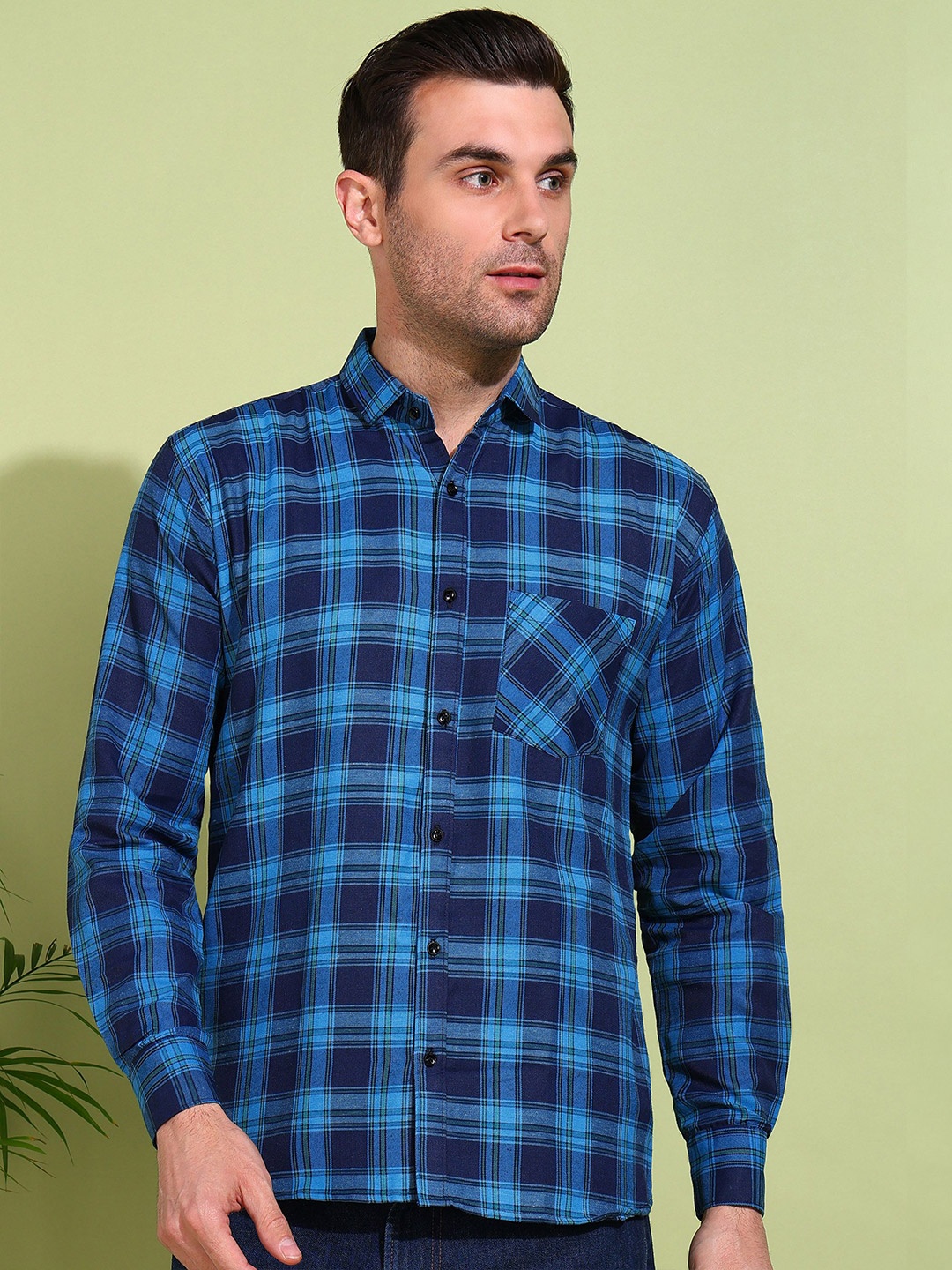 

Metronaut Men Classic Tartan Checks Opaque Checked Casual Shirt, Multi