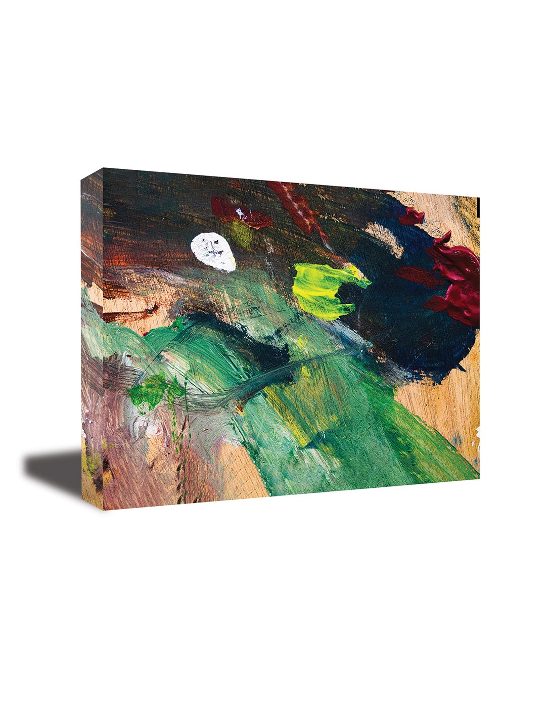 

CVANU Blue& Green Abstract Canvas Wall Paintings