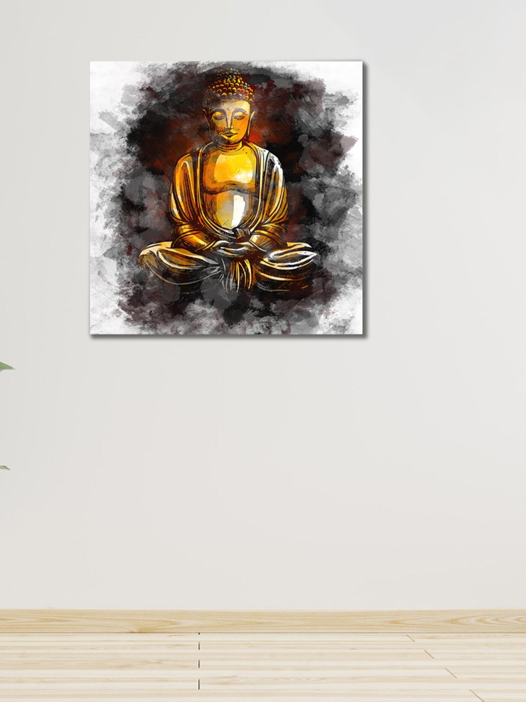 

CVANU Grey & Orange Canvas Painting Wall Art