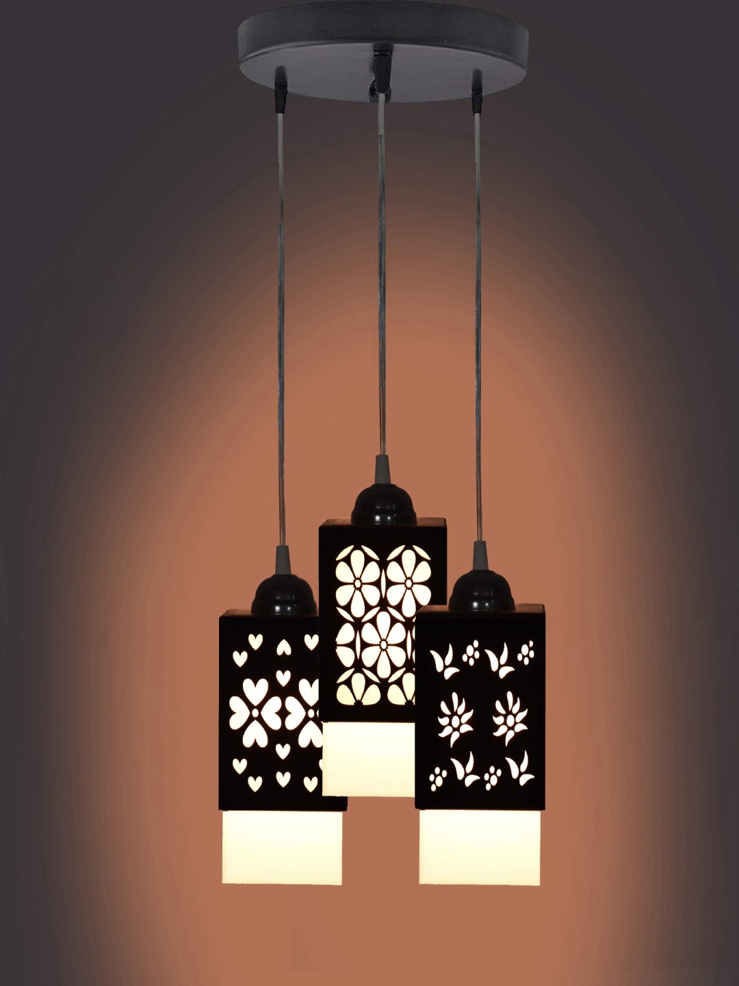 

Gojeeva Black and White Wooden Textured Contemporary Square Shaped Wall Lamp