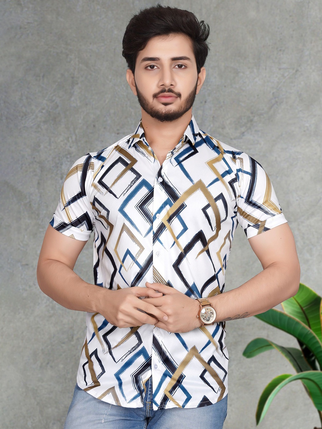 

MARMIC FAB Men Classic Slim Fit Opaque Printed Casual Shirt, Multi