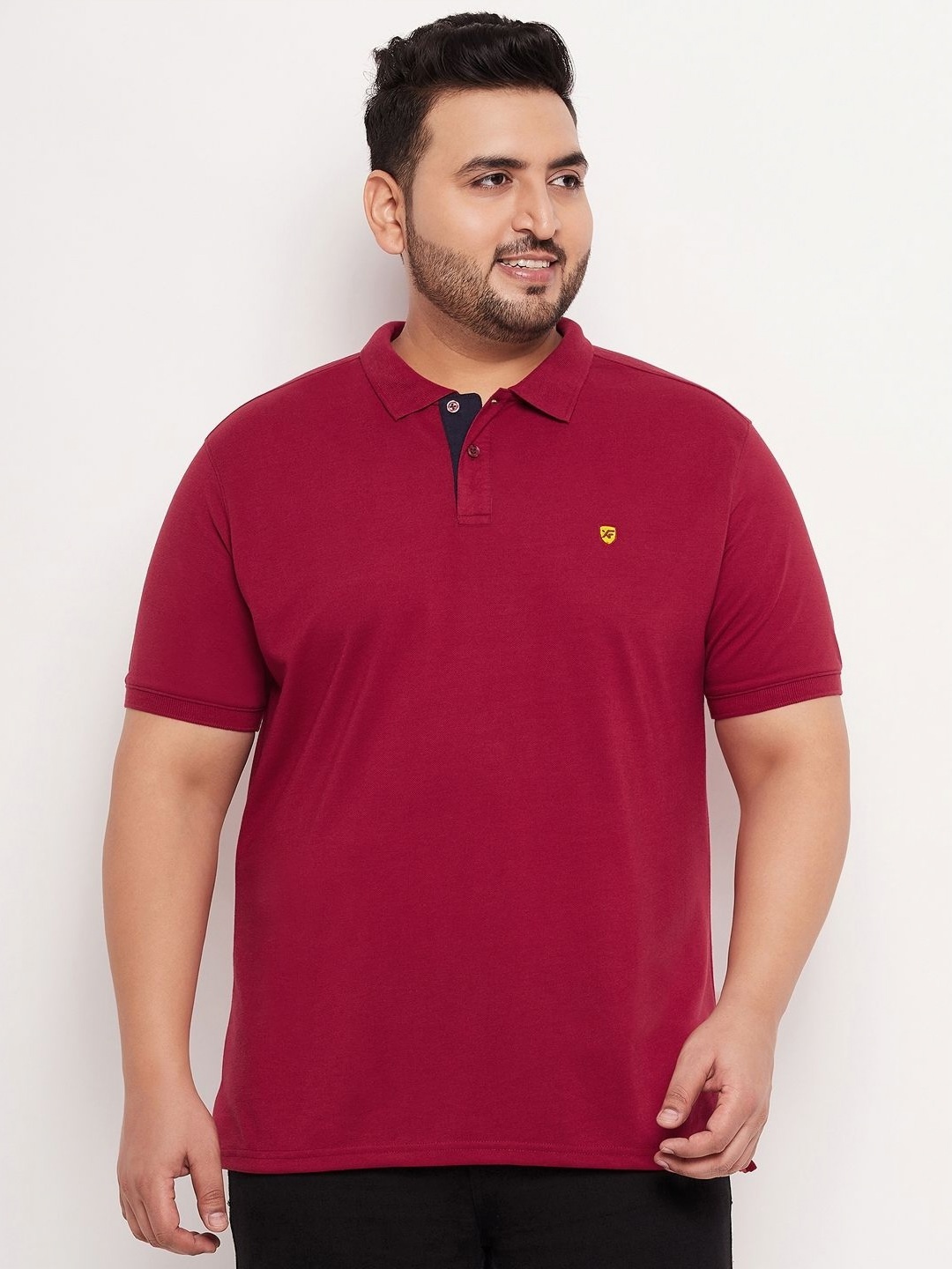 

XFOX Men Polo Collar T-shirt, Maroon