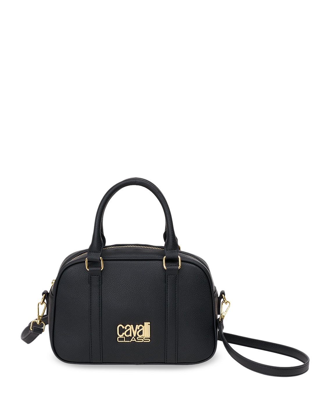 

Cavalli Class Structured Satchel with Tasselled, Black