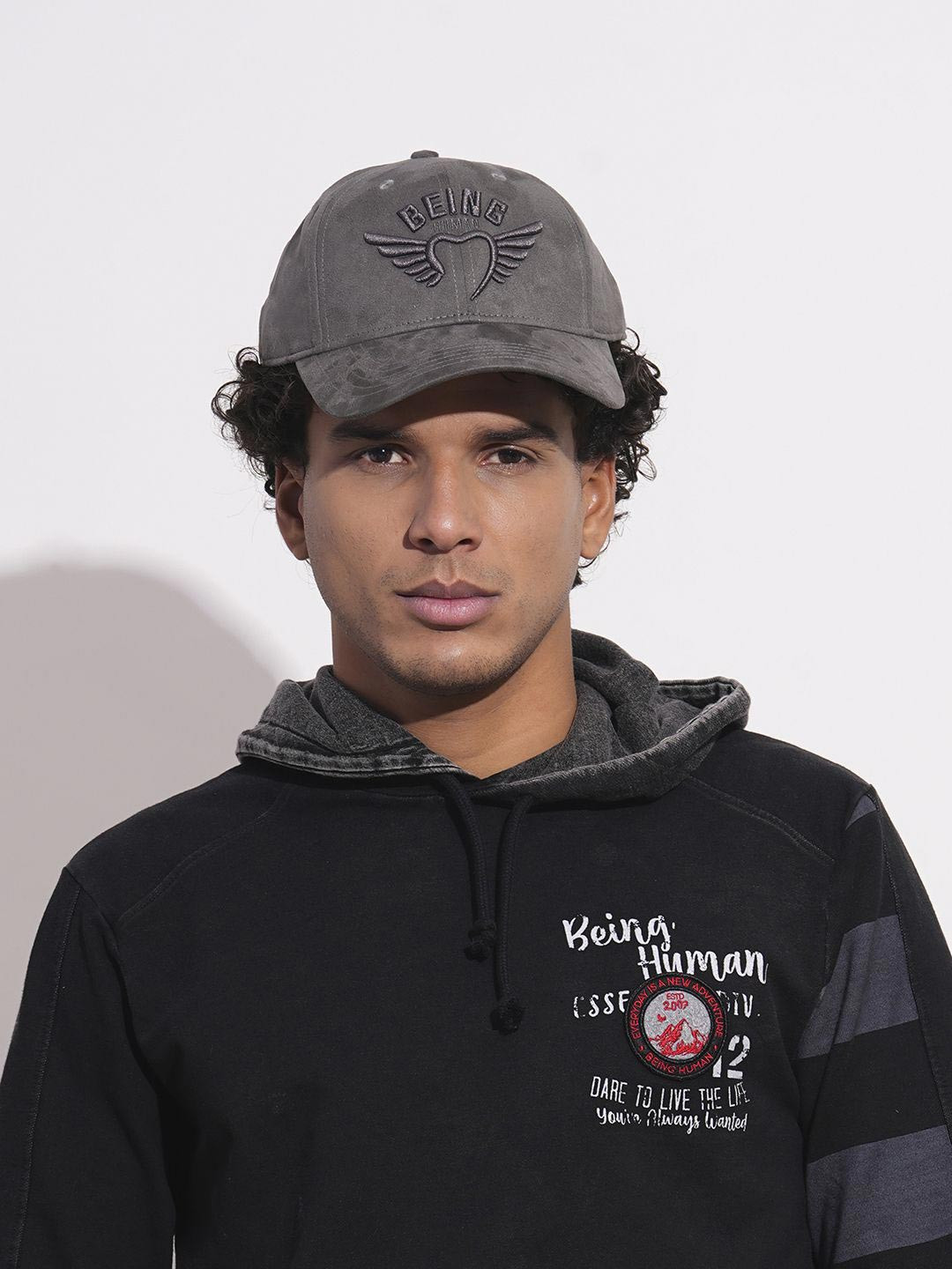 

Being Human Men Printed Baseball Cap, Charcoal