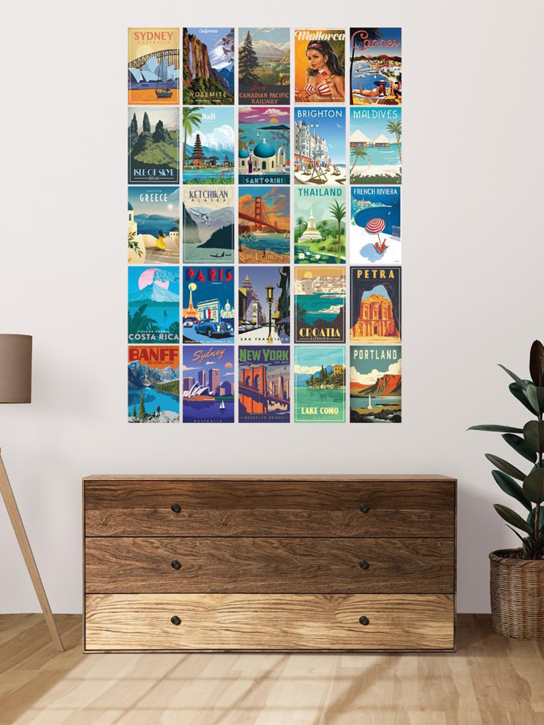 

CVANU Multicoloured 25 Pieces Paper Wall Art, Multi