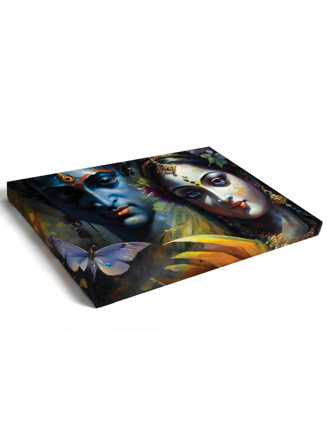 

CVANU Black & Blue Religious Rectangle Canvas Wall Art Painting