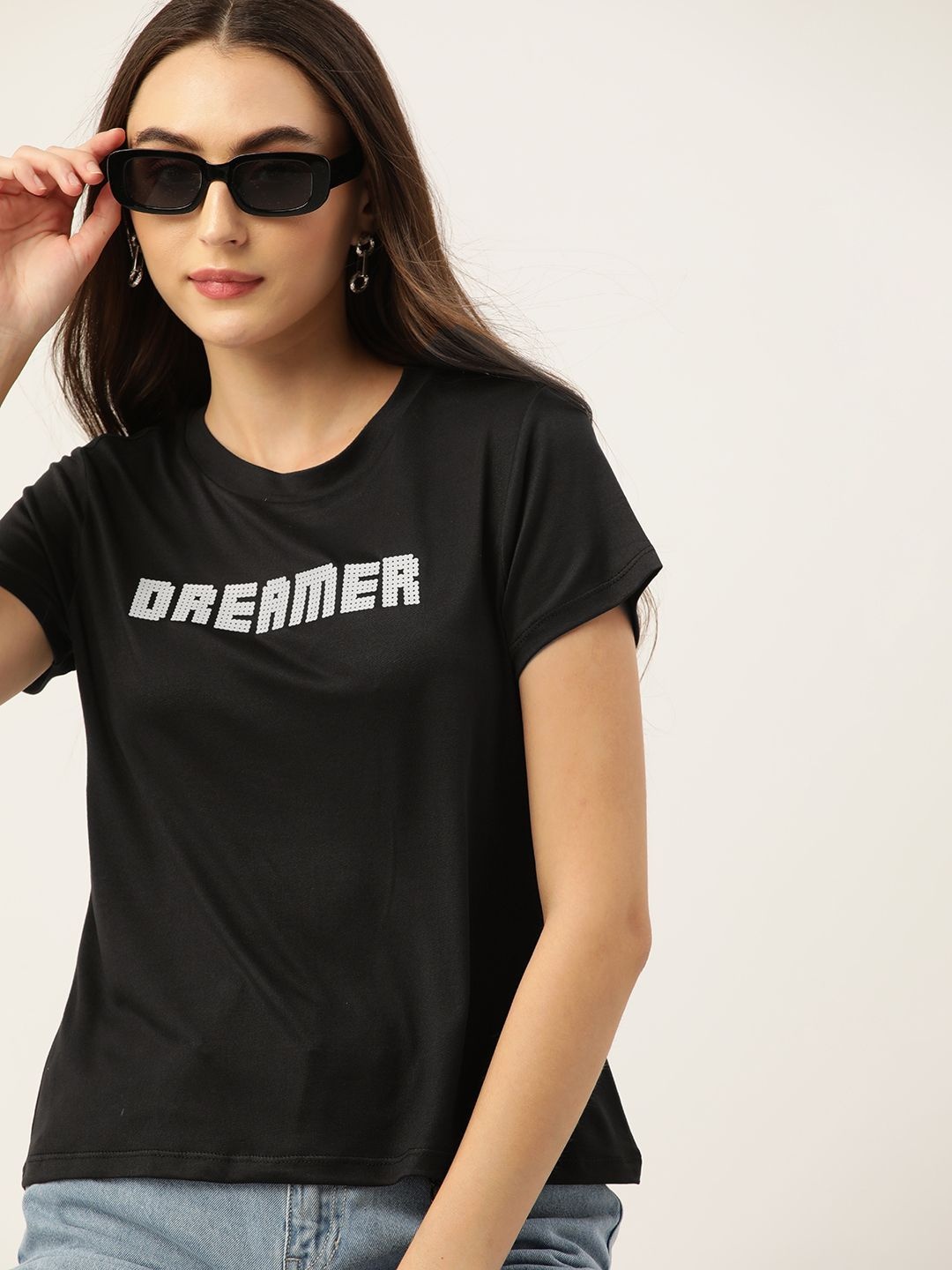 

DressBerry Print Top, Black