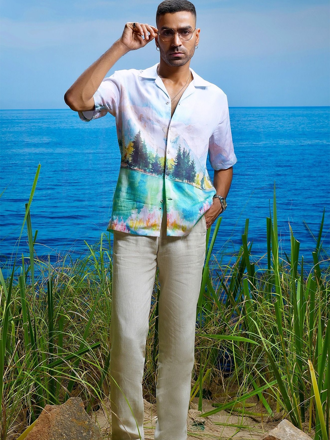 

ASUKA Men Opaque Printed Casual Shirt, Multi