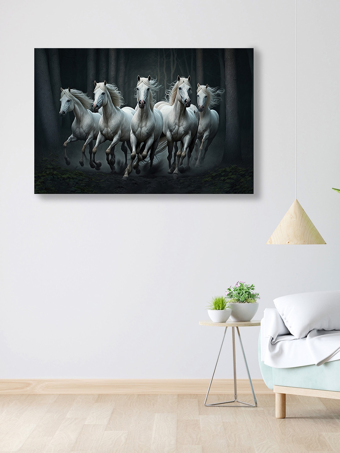 

CVANU Black & White Canvas Animal Painting Wall Art