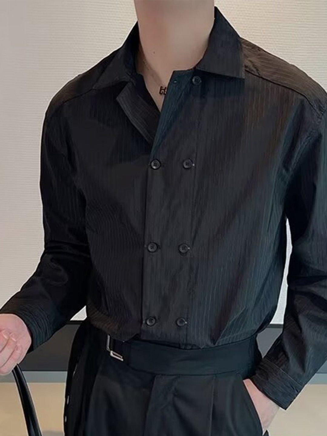 

Mast & Harbour Men Opaque Checked Casual Shirt, Black