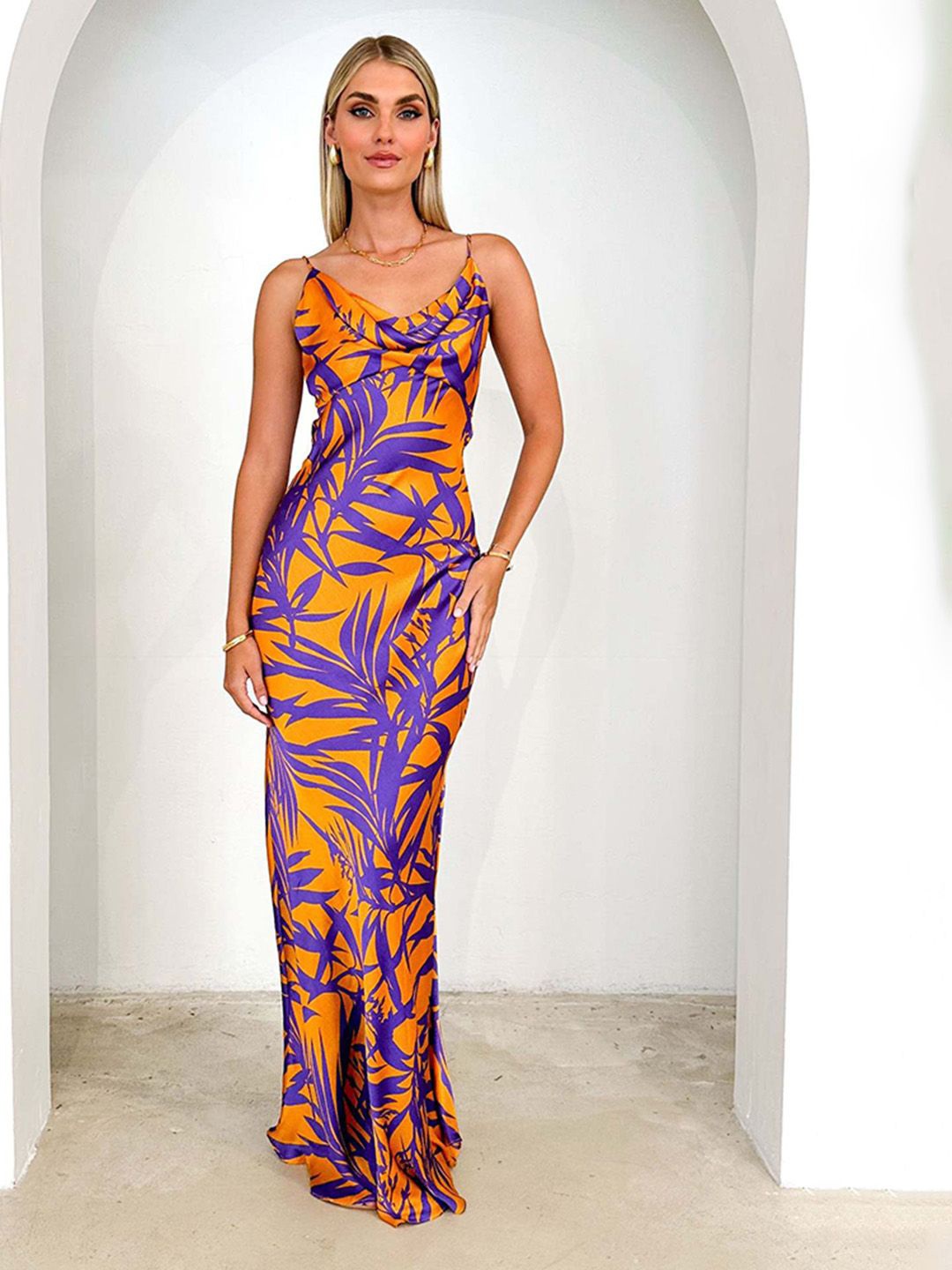 

JC Mode Floral Print Maxi Dress, Multi