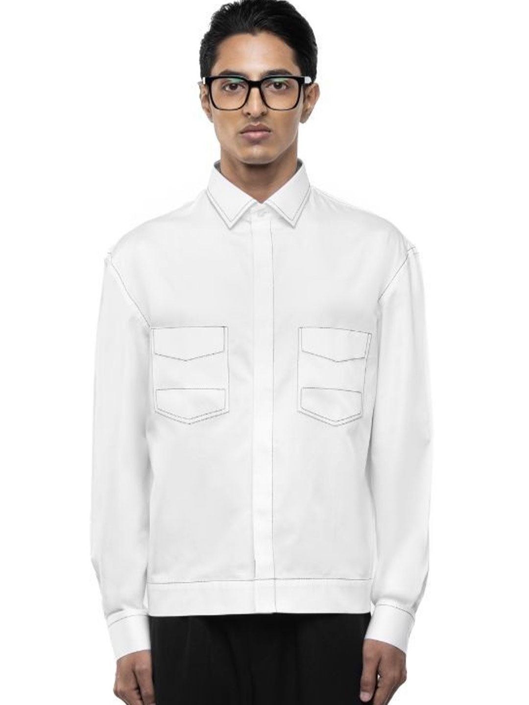 

SDS By Kushal Shah Men Smart Opaque Casual Shirt, White