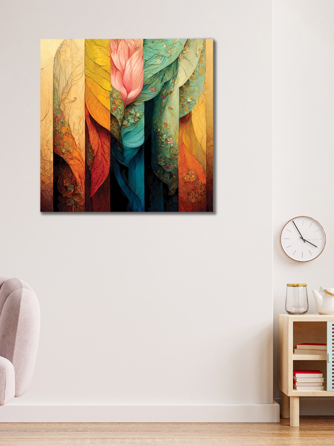 

CVANU Green & Orange Abstarct Canvas Painting Wall Art