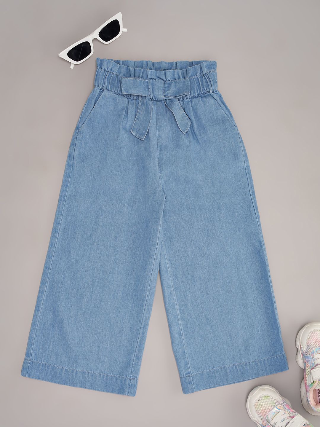 

Pantaloons Junior Girls Flared Light Fade Jeans, Blue