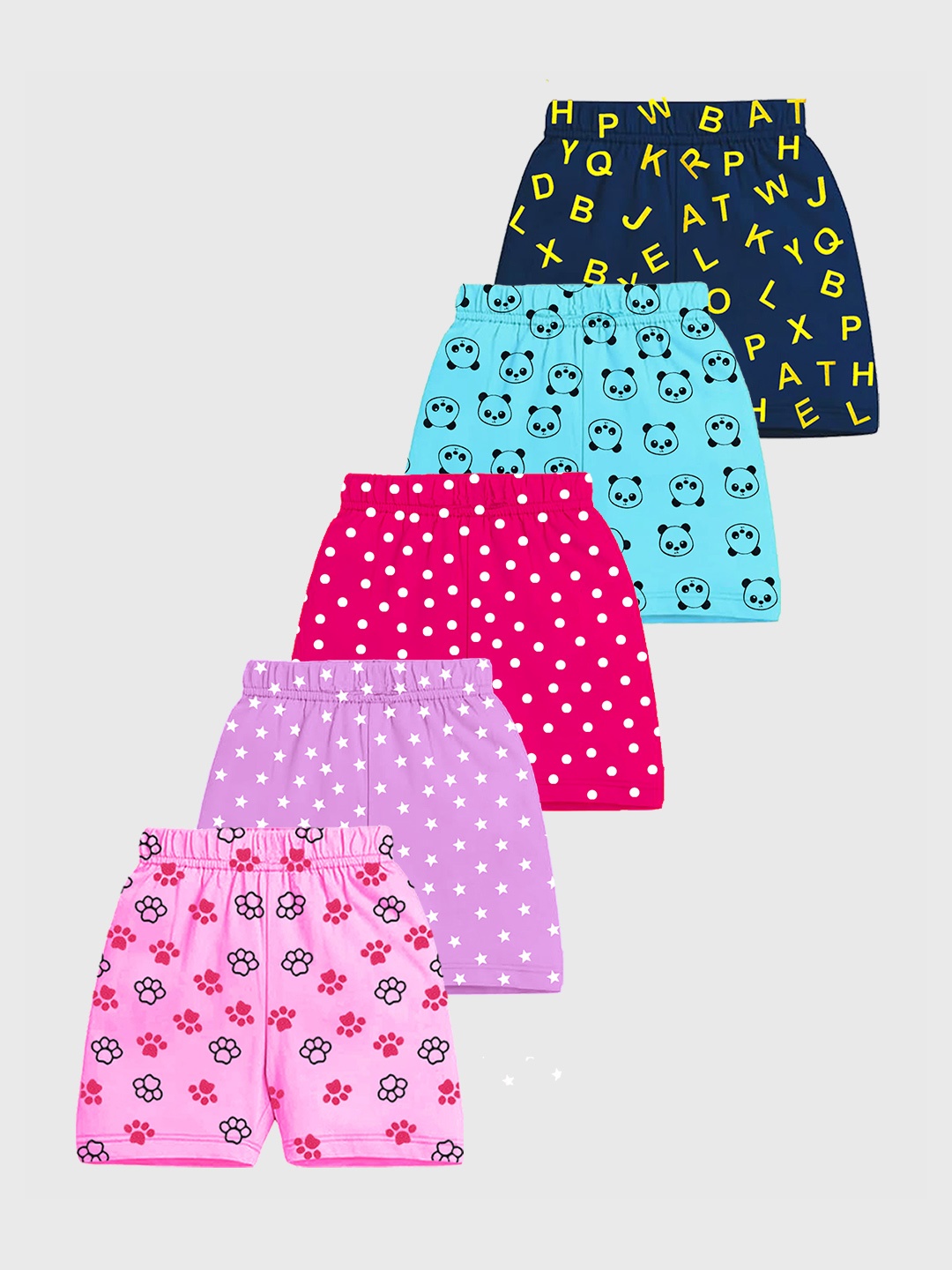 

KUCHIPOO Girls Printed Shorts, Purple