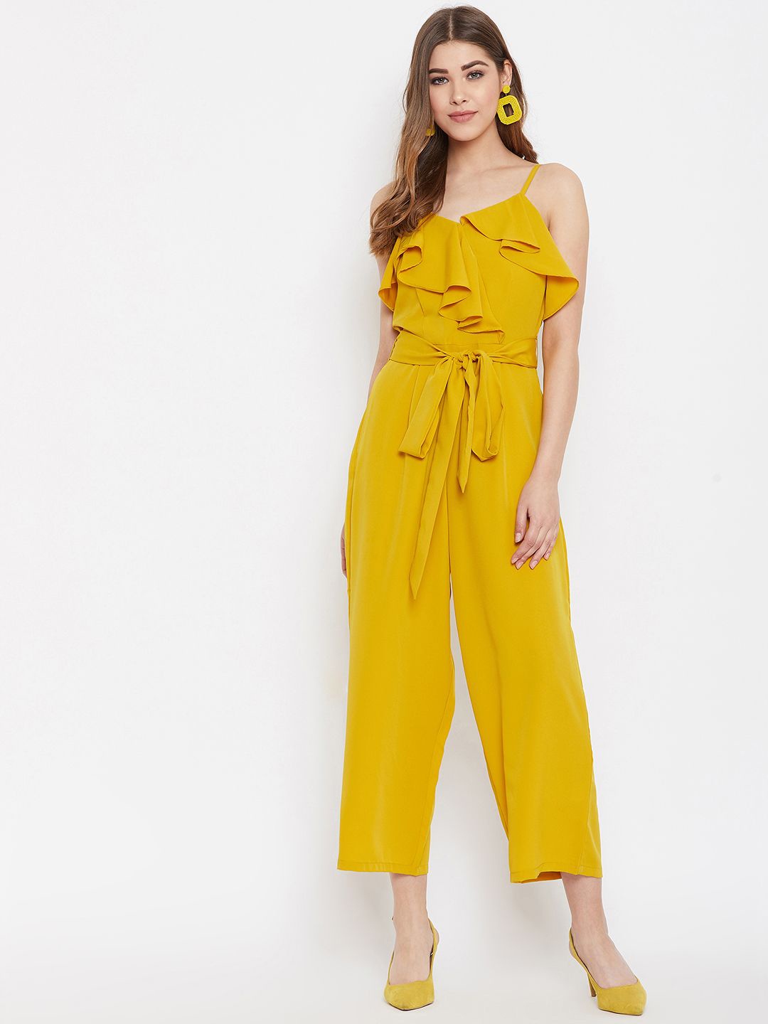 

Berrylush Basic Jumpsuit, Yellow