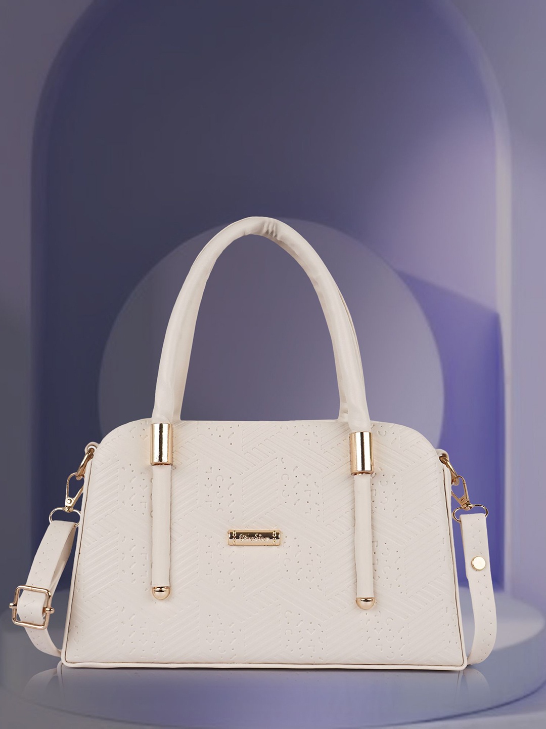 

SPOTIC Structured Sling Bag, Cream