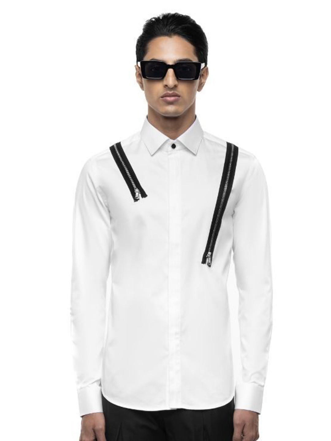 

SDS By Kushal Shah Men Smart Tailored Fit Opaque Casual Shirt, White