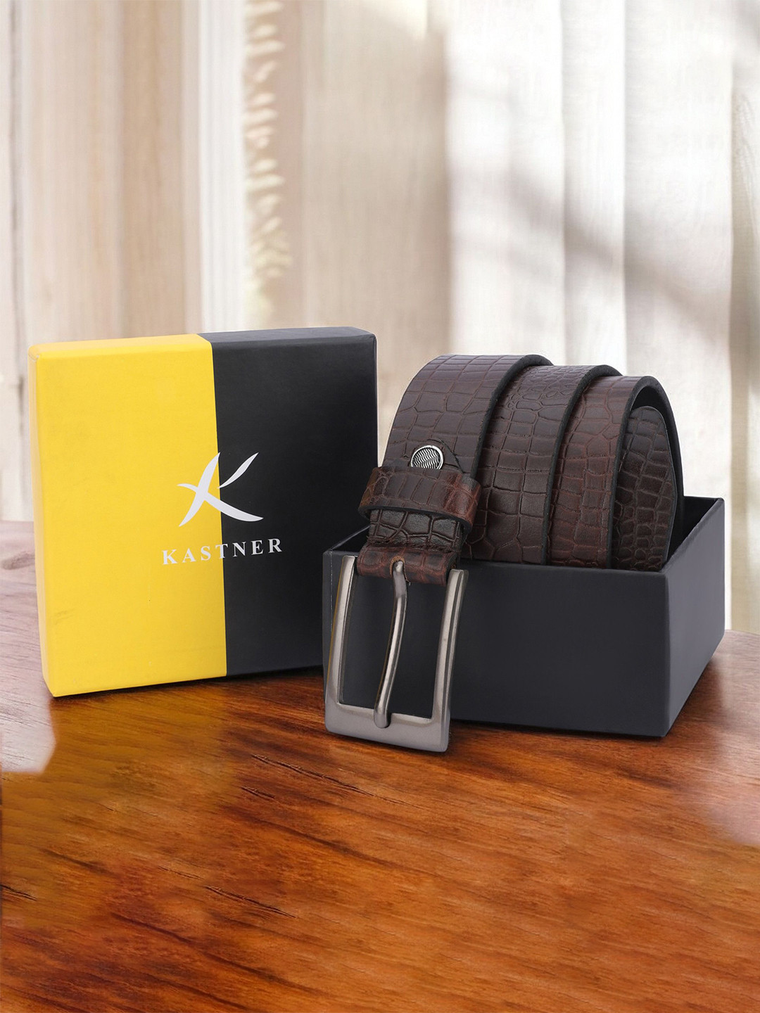 

Kastner Men Leather Formal Belt, Brown