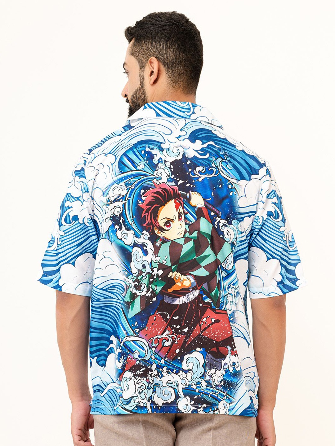 

Tistabene Men Opaque Printed Casual Shirt, Blue