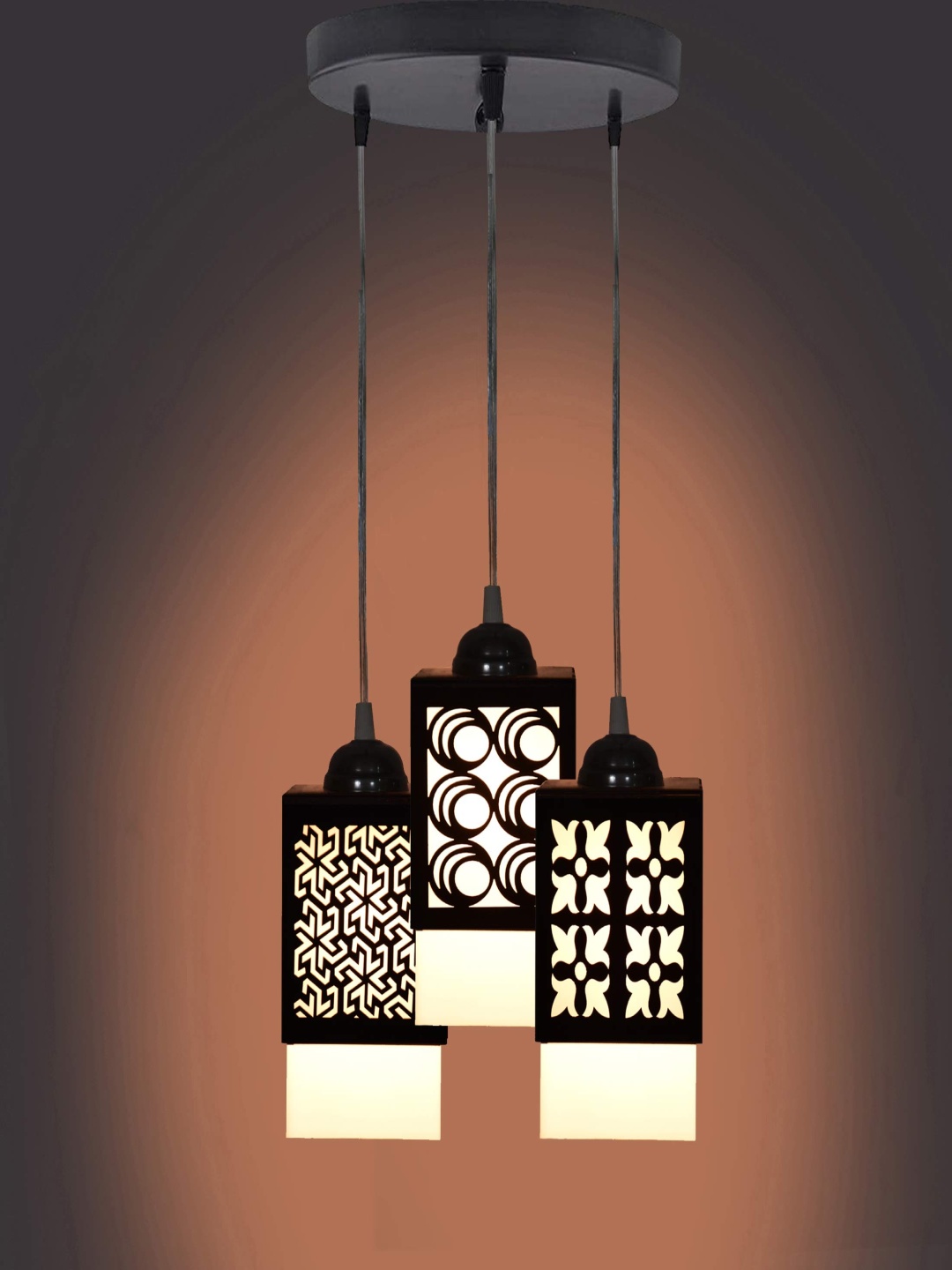 

Gojeeva Black and White Wooden Textured Square Shaped Contemporary Wall Lamp