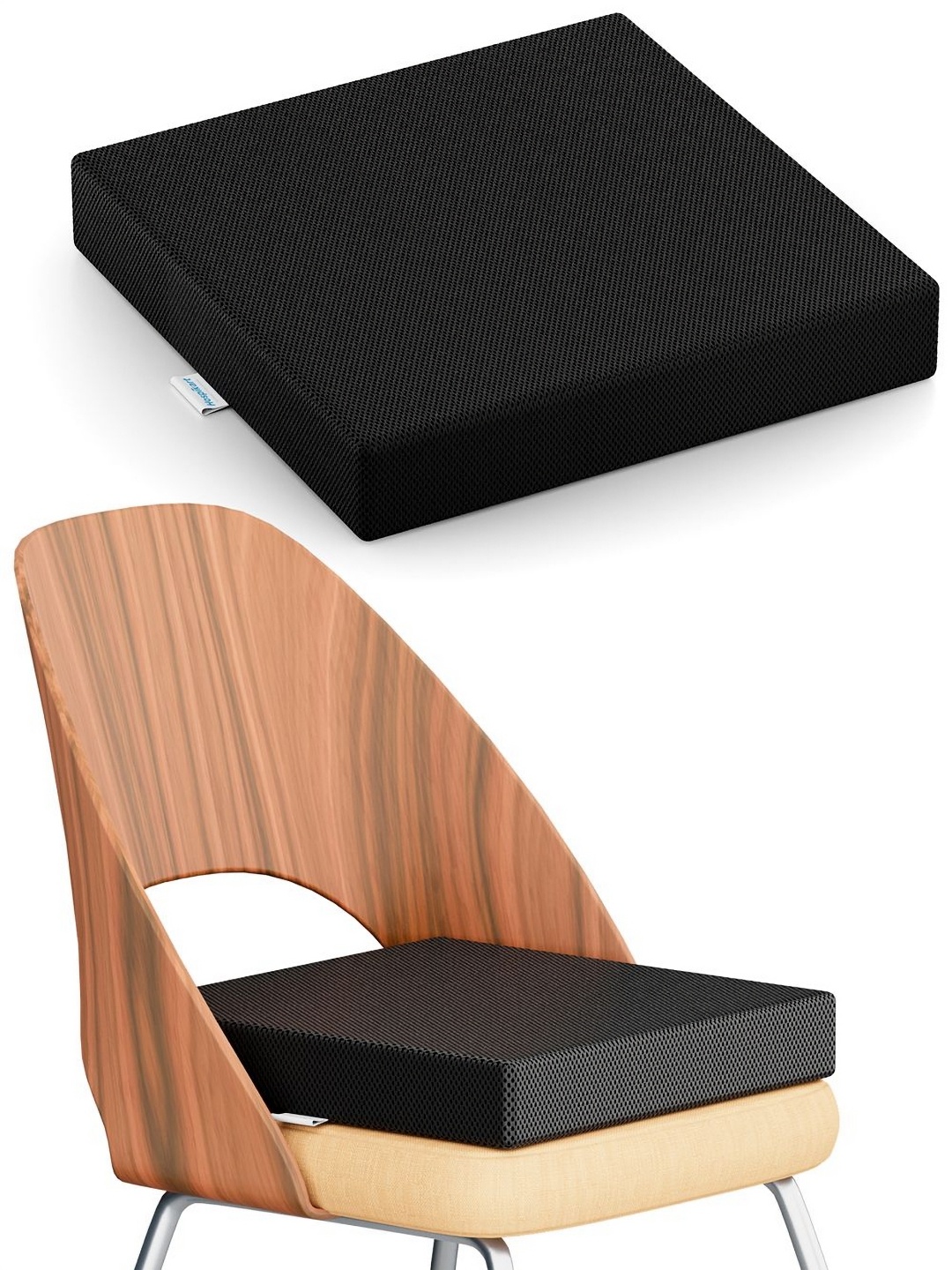 

HOSPIKART Black Memory Foam Seat Tailbone Cushion