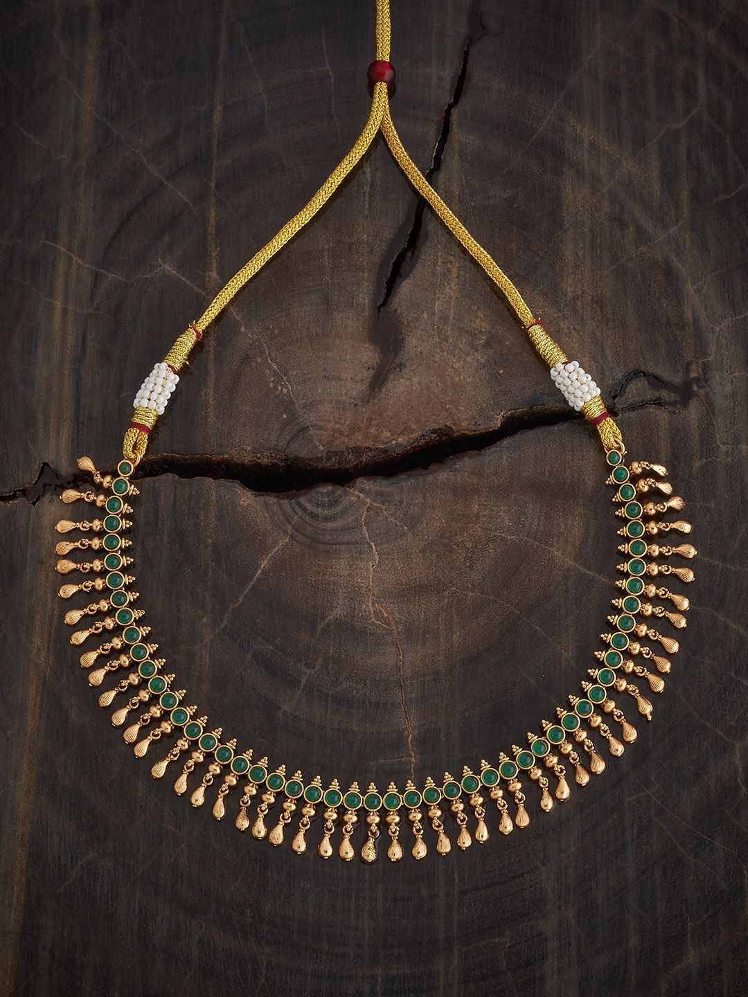 

Kushal's Fashion Jewellery Gold-Plated Antique Necklace