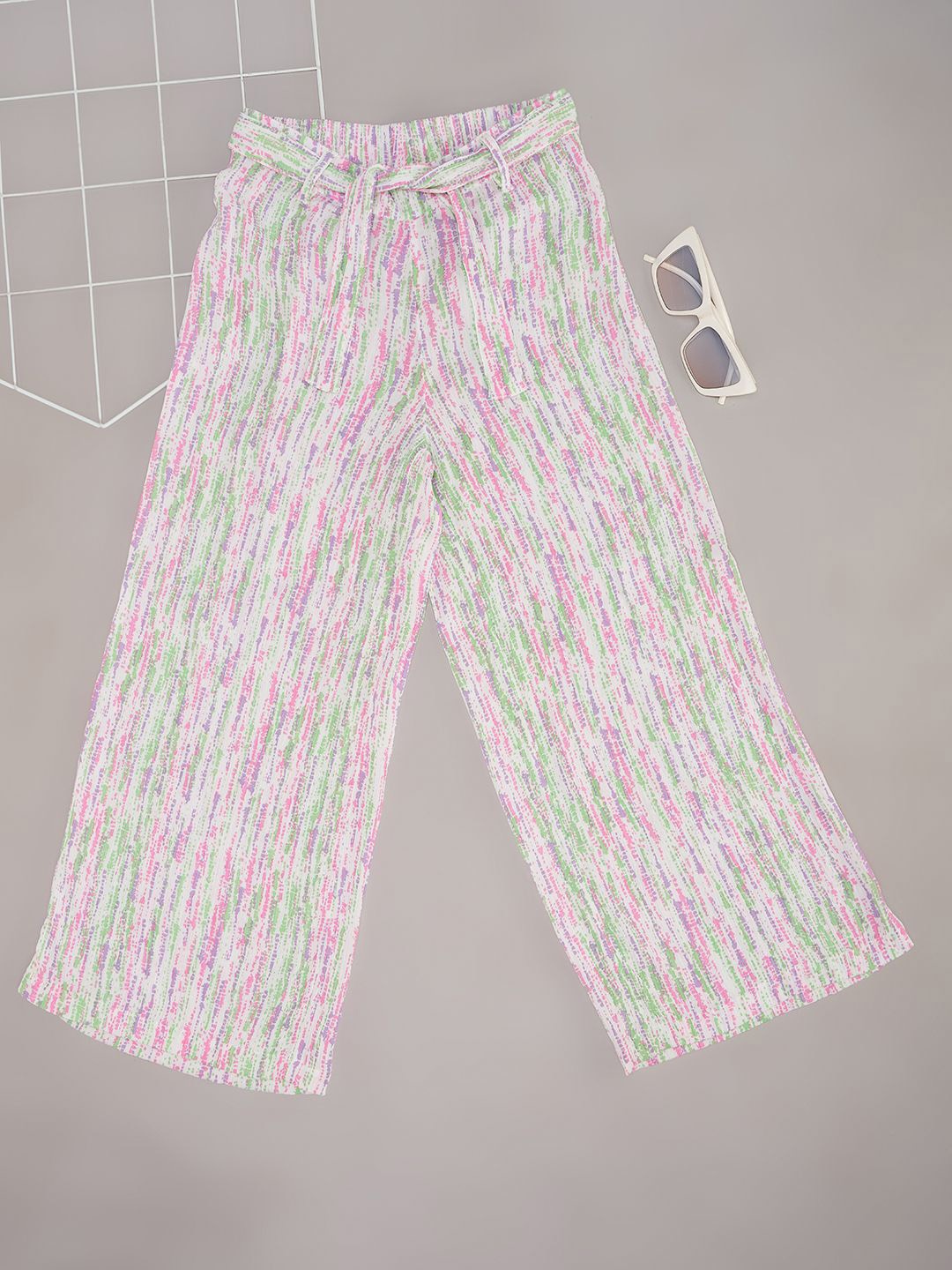

Pantaloons Junior Girls Printed Trousers, Multi