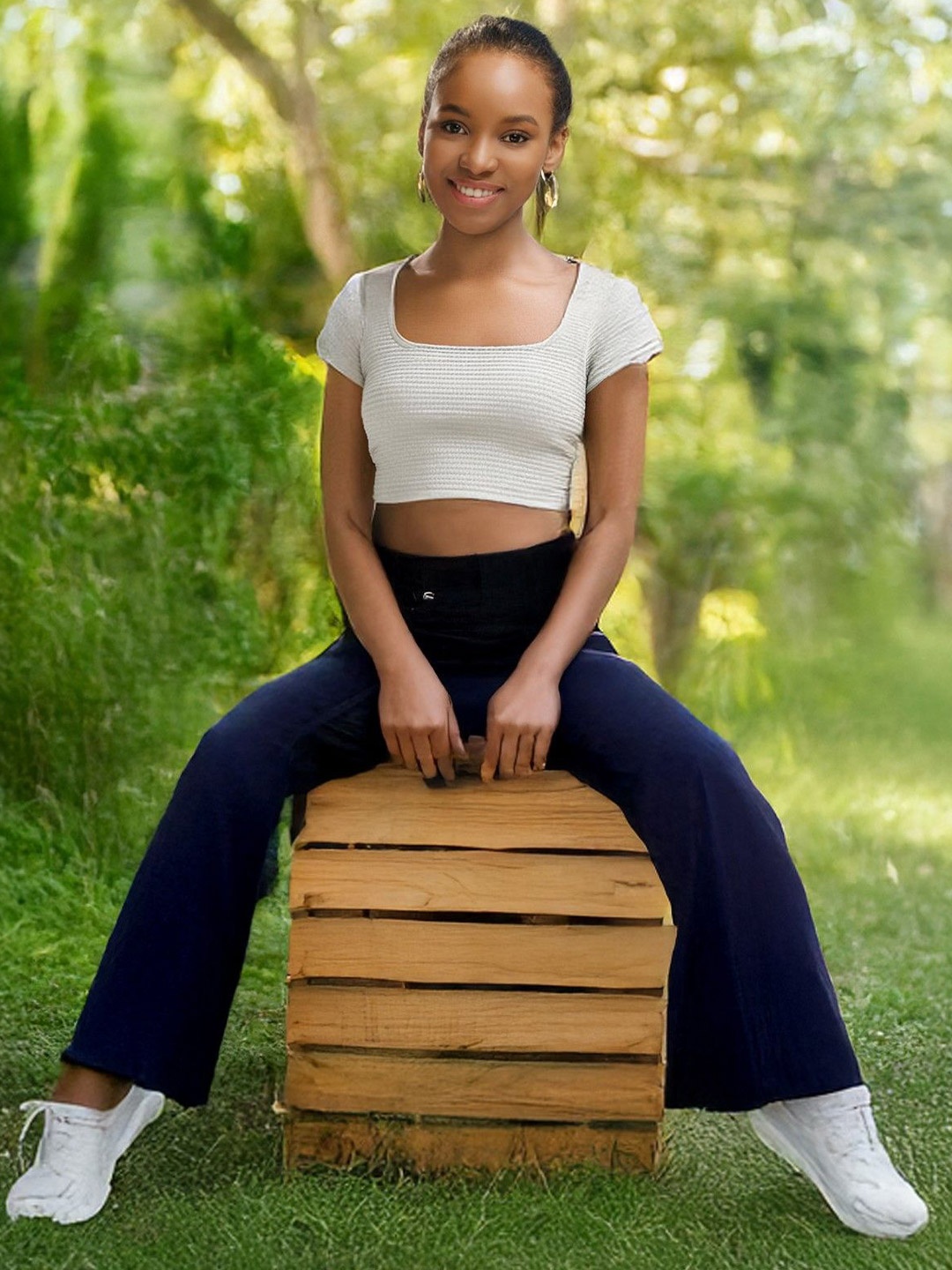 

sollobell Cotton Crop Top, Grey