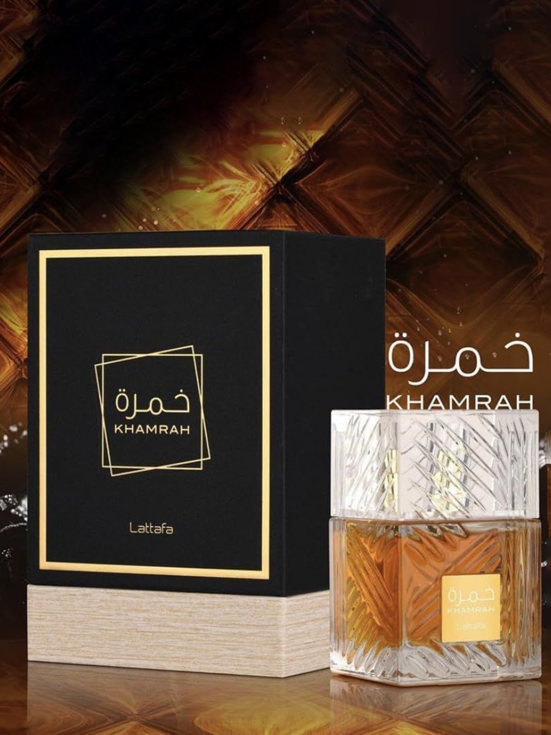 

Lattafa Khamrah Long Lasting Eau De Parfum - 100 ml, Transparent