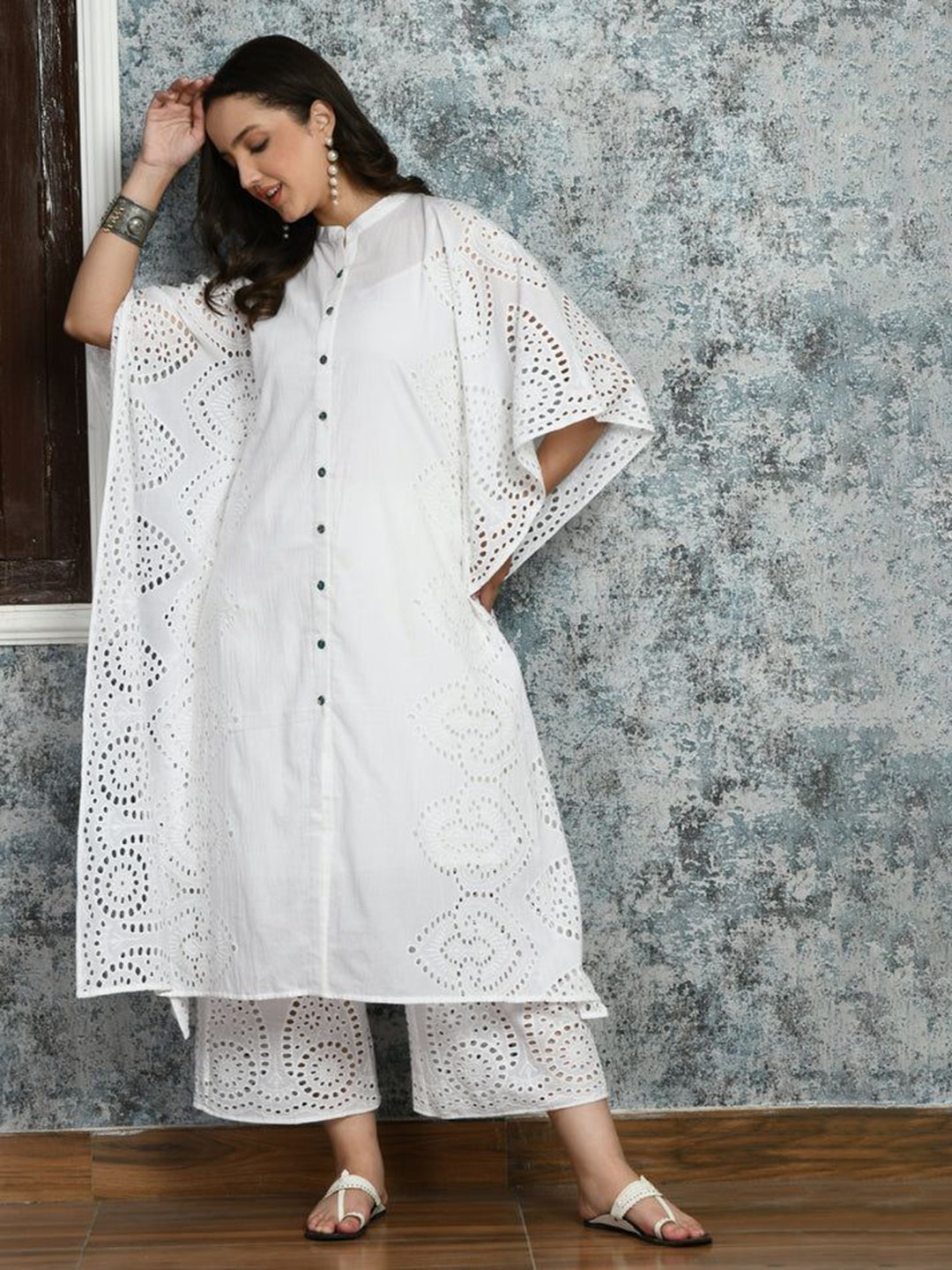 

SEEDS OF FUSION A-Line Dress, White