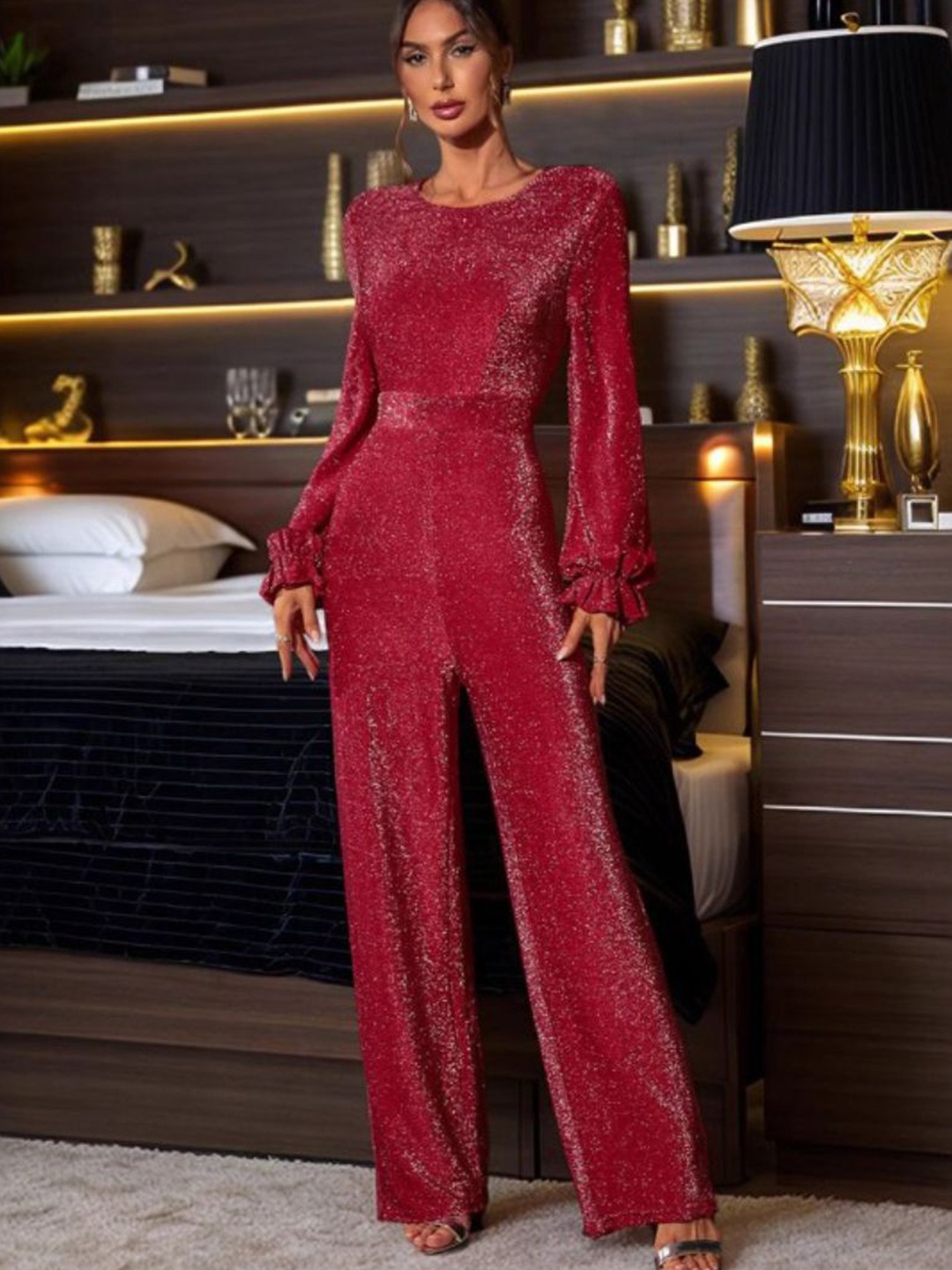 

DressBerry Basic Jumpsuit, Maroon