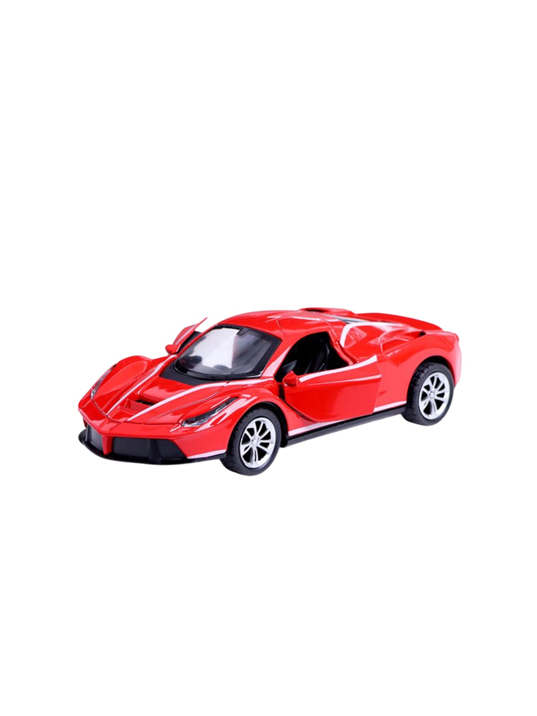 

Awestuffs 1:28 Ferrari Scale Model Pull Back Die-Cast Metal Toy Car, Red