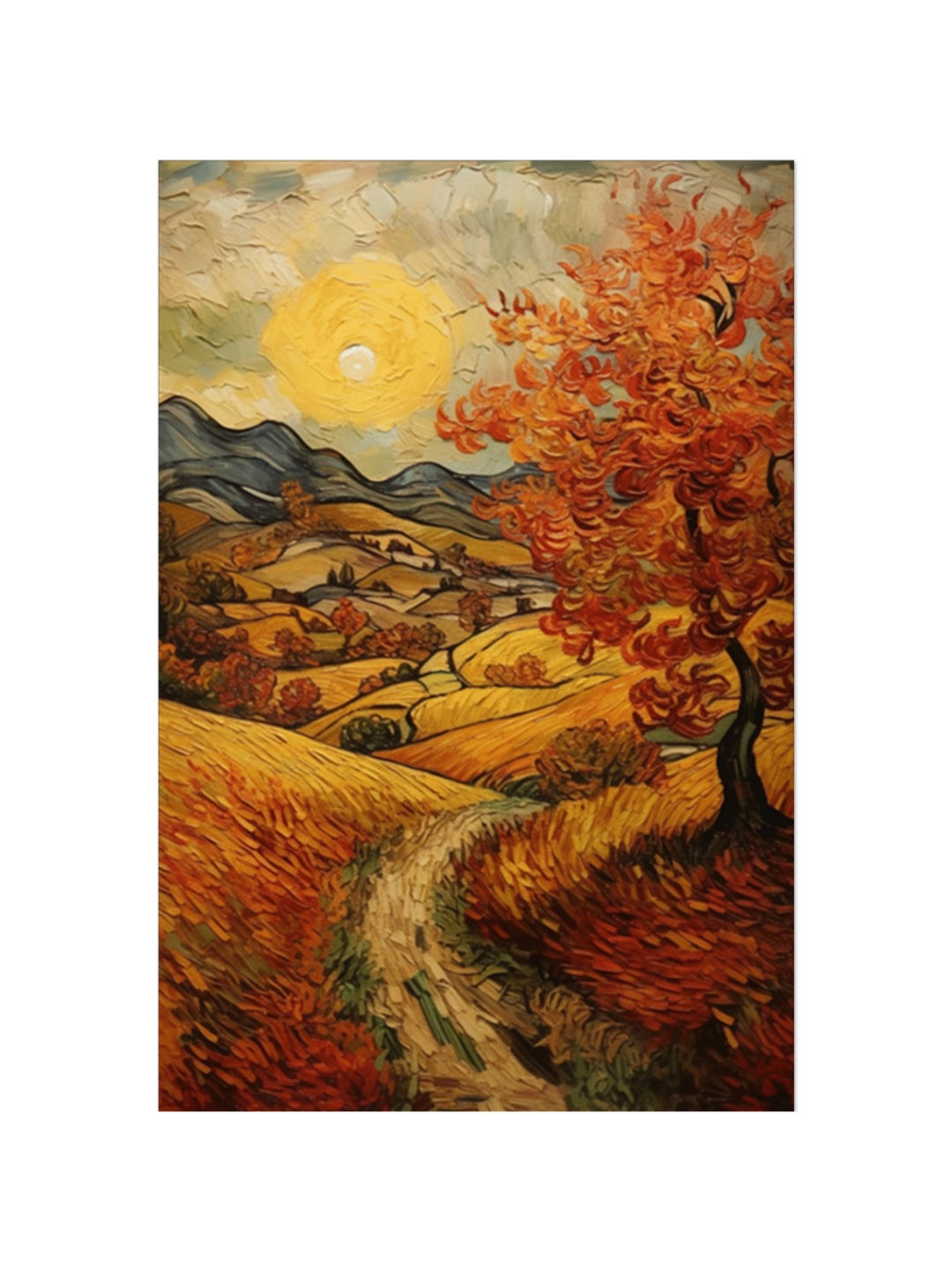 

CVANU Brown & Beige Floral and Botanical Canvas Wall Painting