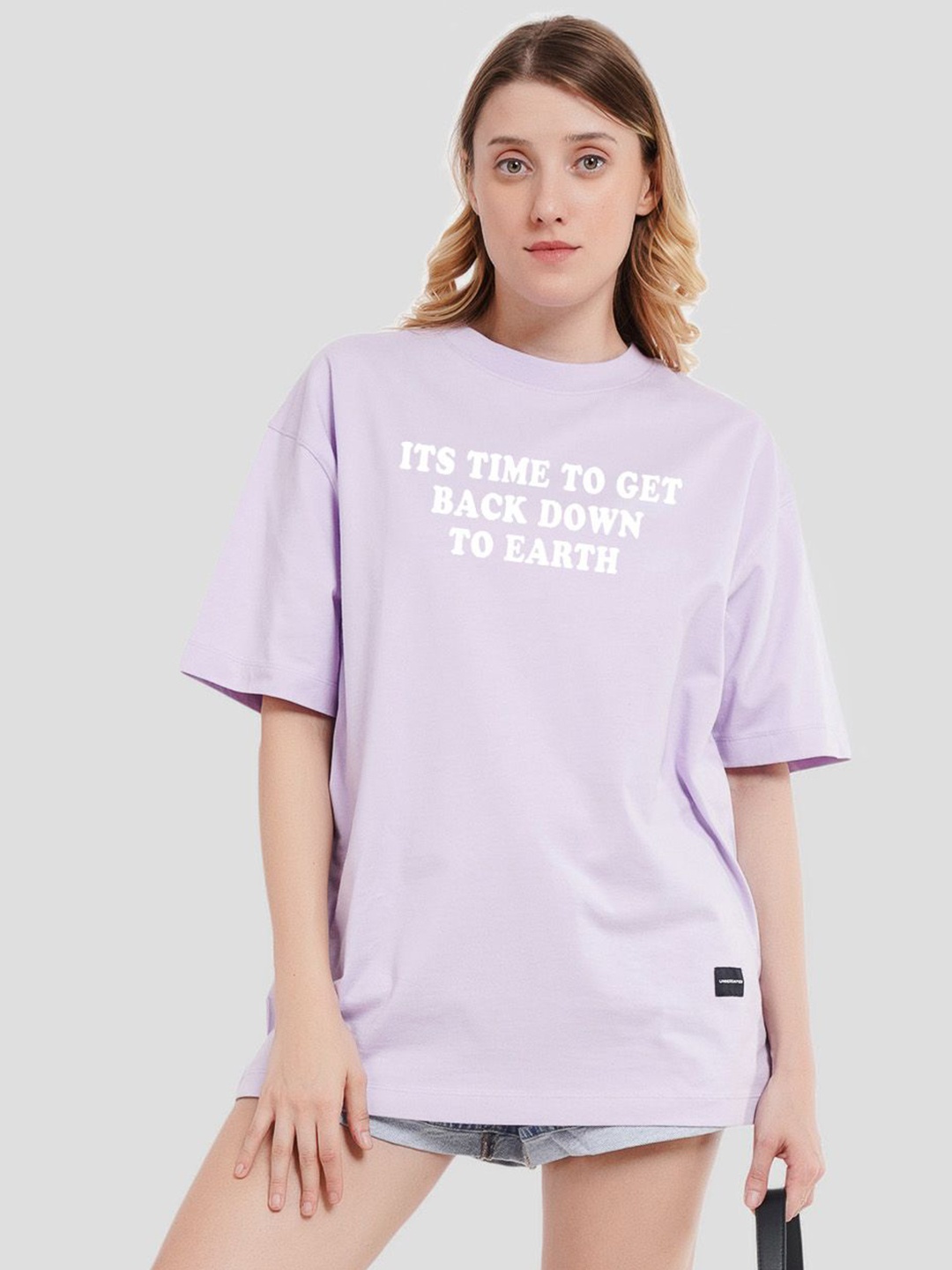 

Underrated Club Women Typography Bio Finish T-Shirt, Lavender
