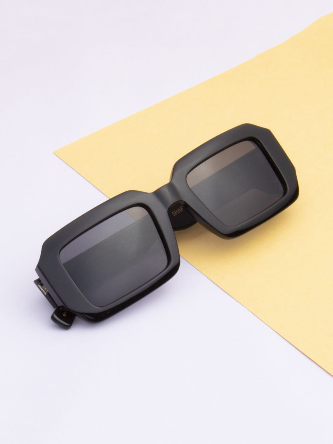 

Ted Smith Acetate Unisex Square Sunglasses with Polarised Lens SUN-SHAFT 2.0_C1, Black