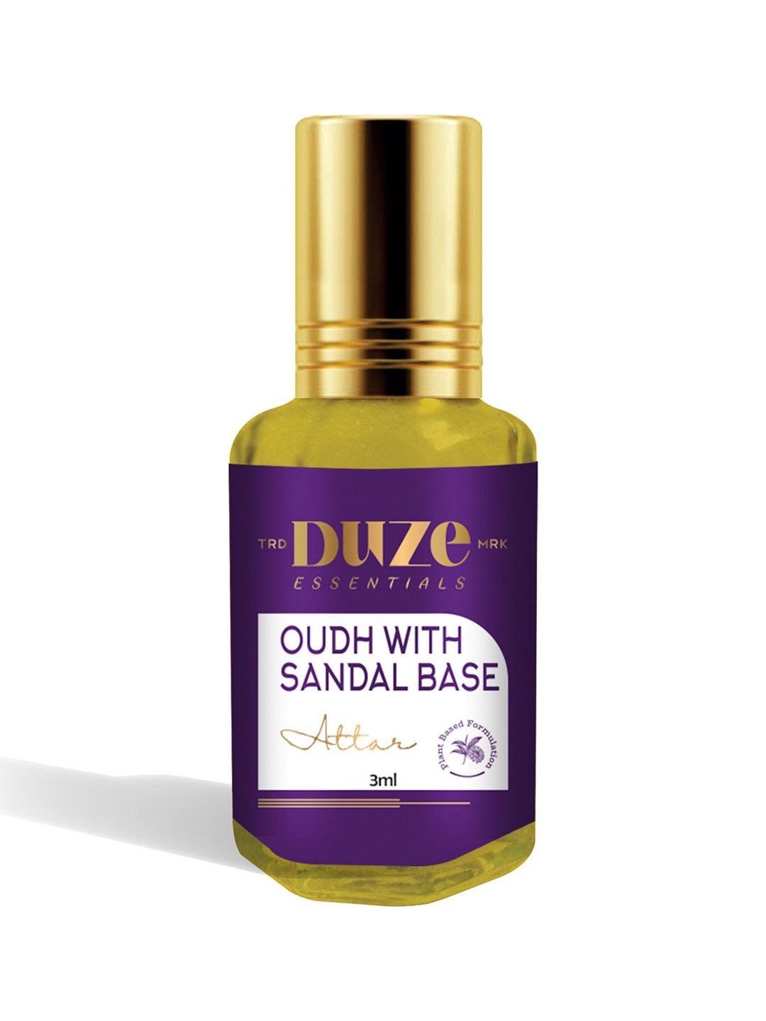 

Duze Essentials Oudh With Sandal Base Long Lasting Pure & Organic Attar - 3 ml, Brown