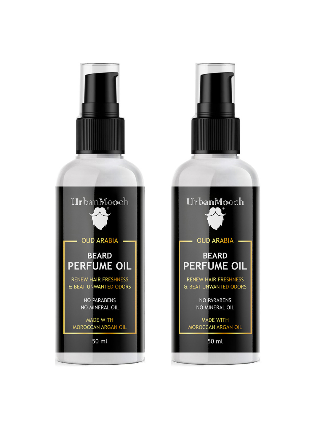 

UrbanMooch Set Of 2 Oud Arabia Beard Perfume Oil For Volumizing- 50 ml Each, White