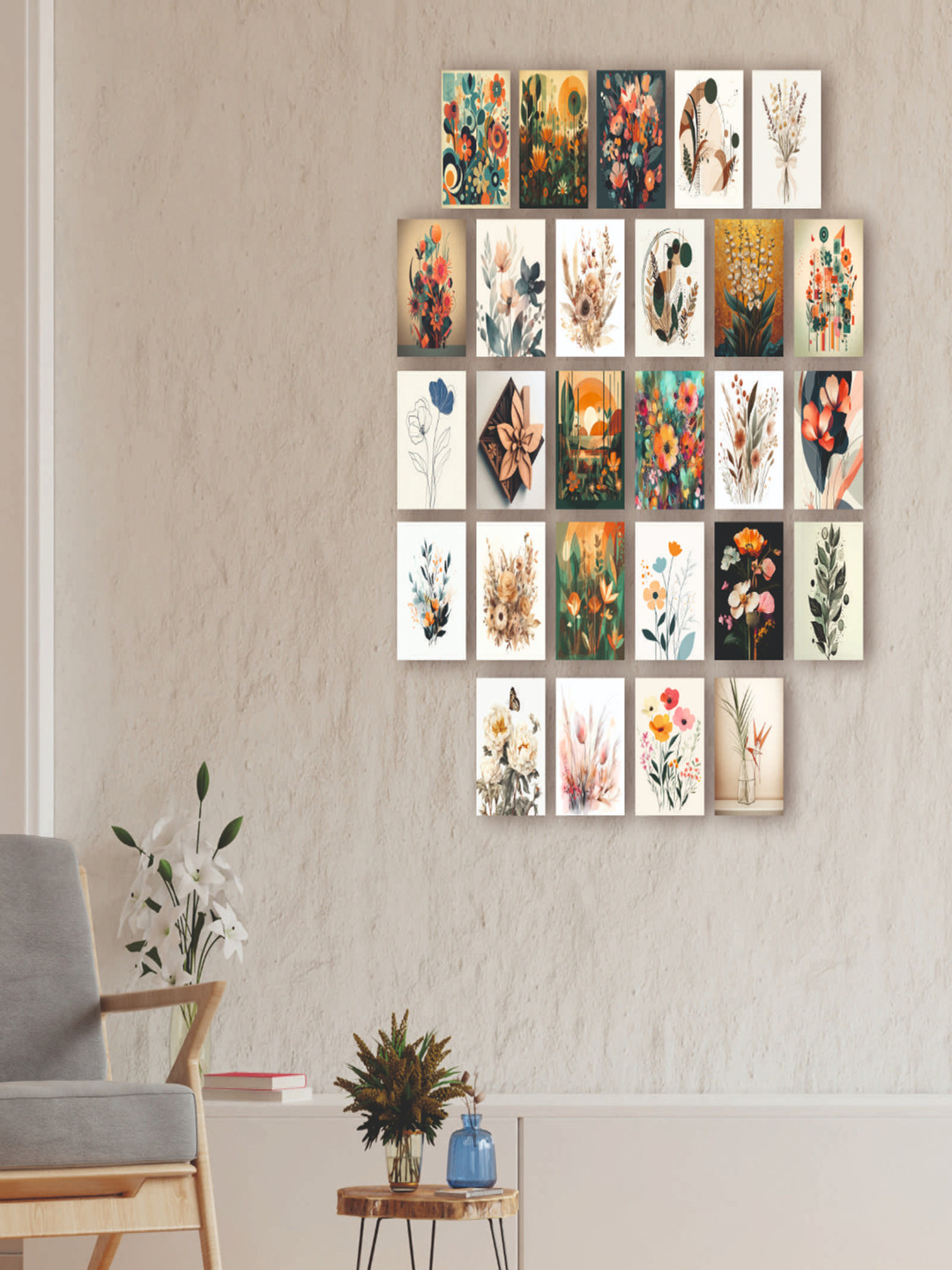 

CVANU Black And Orange 27 Piece Paper Wall Core