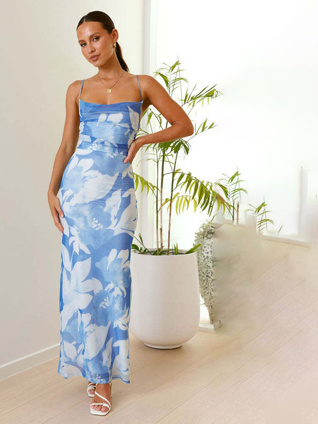 

JC Mode Floral Print Maxi Dress, Multi