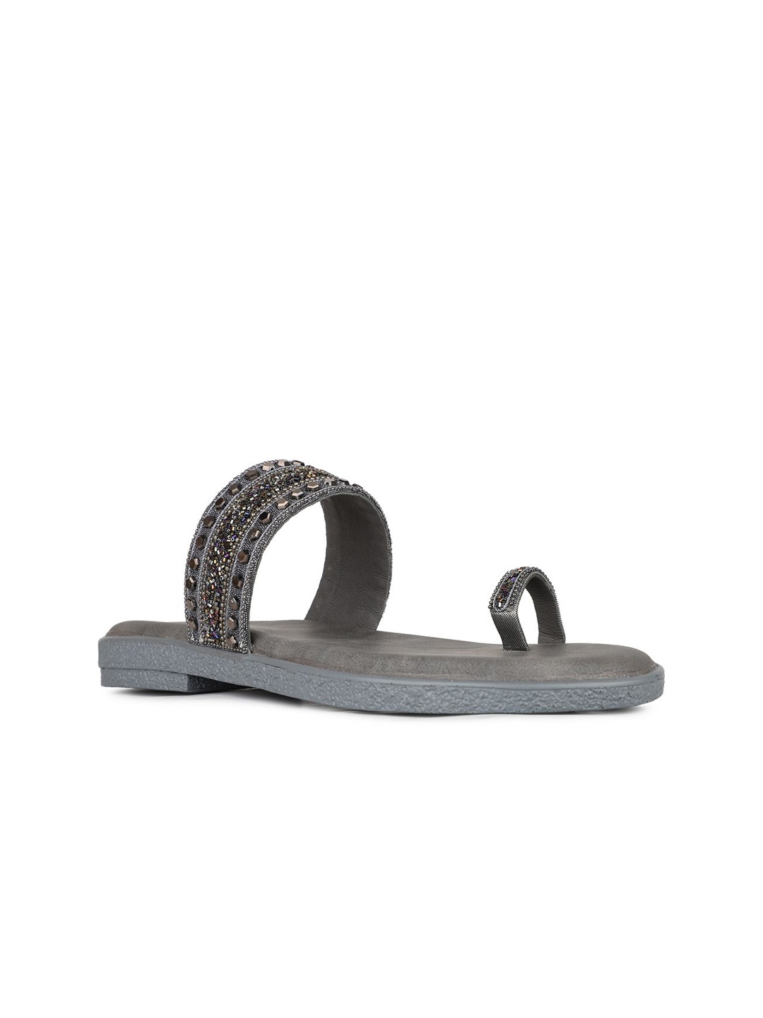 

Inc 5 Women Embellished Ethnic One Toe Flats, Grey