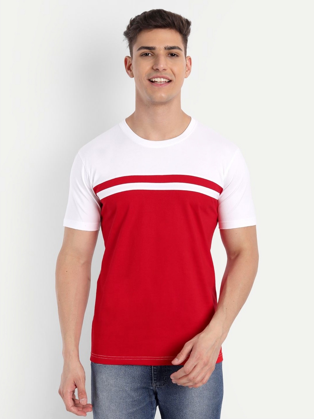 

Metronaut Men Colourblocked T-shirt, White