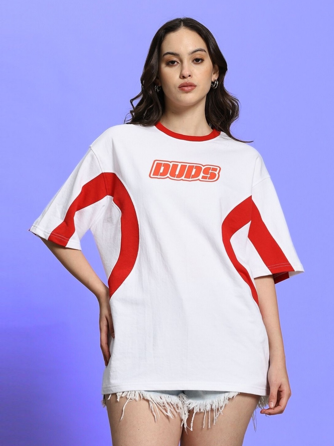 

WEARDUDS Women Applique T-shirt, White